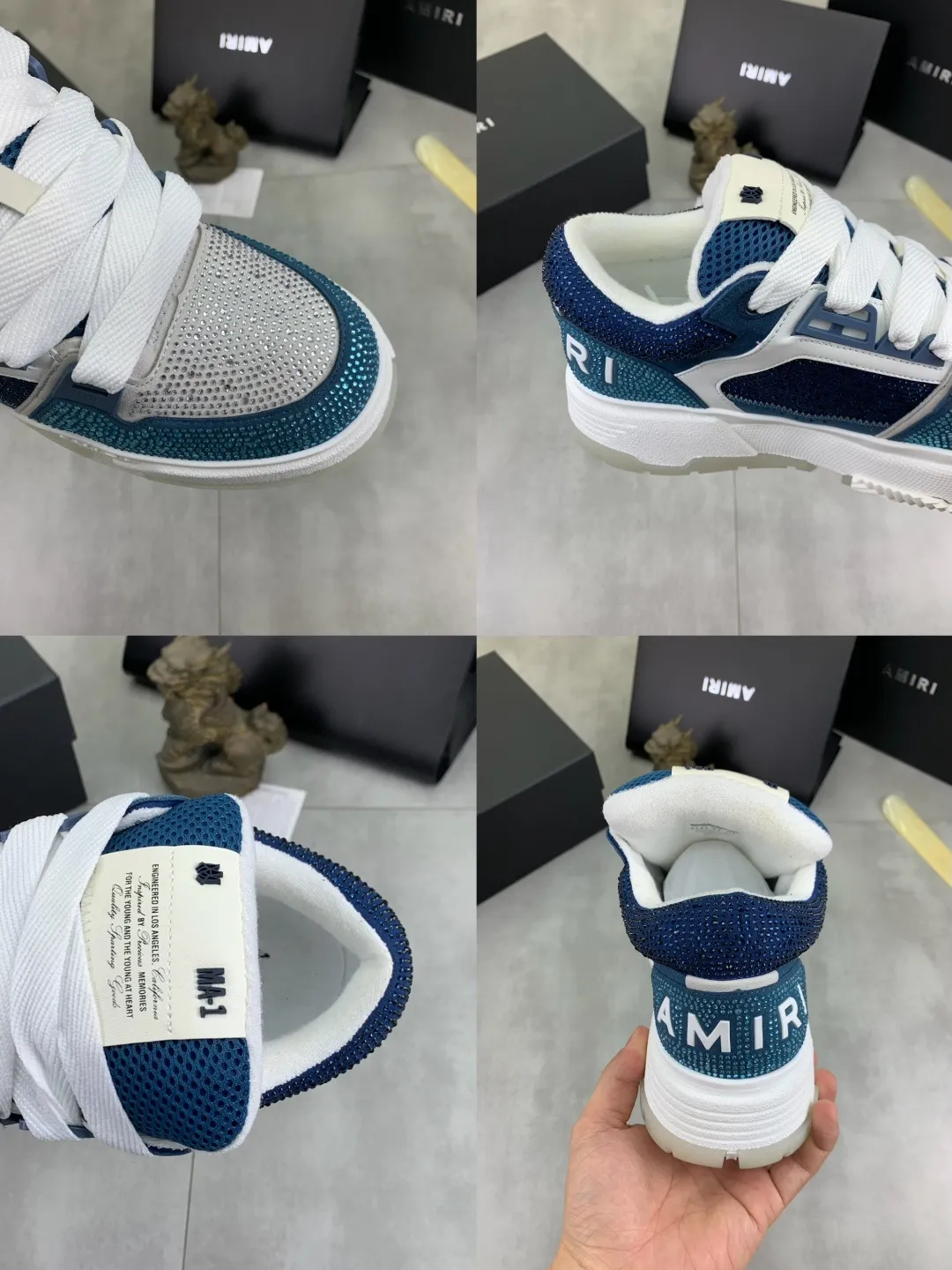 Men's men's shoes 💰P760 New [Amiri] hot diamond series Amiri - high-end quality original order casual shoes for couples 🧑‍🤝‍🧑 - Upper: 🔝Nappa calfskin, suede cowhide, canvas body hot work - Lining: brand mesh canvas cloth - Outsole: ultra-light tpu·rubber; multi-color molded outsole -Ultra-high quality control and exquisite workmanship: highlighted (high-end, extravagance, and class) -Size: Female 35-40 (41 customized) Male 38-45 (46 customized)